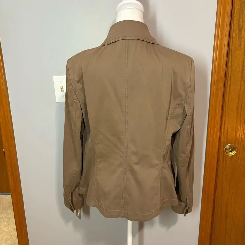 Marc Aurel double breasted military khaki fitted‎ Goge  jacket size EU 42